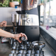 Pre-portioning espresso shots at Go Get Em Tiger.